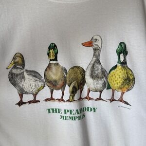 Vintage Alore The Peabody Memphis Graphic Ducks Mens OS Top Oversized Nostalgia